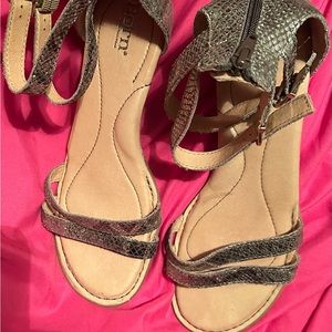 Born Gold Leather Sandals